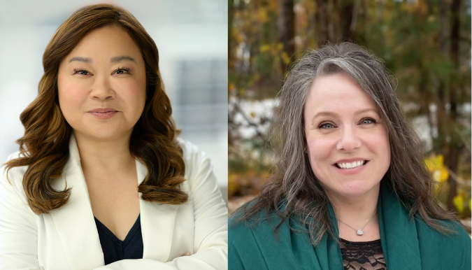 Anne and Elaine Two headshots of our guest speakers. Anne Mok is on the left and Elaine Walker on the right